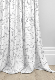 Dino Park, Anthracite - Made to Measure Curtains